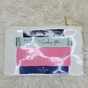 Kate Spade Novelty Book Clutch in Pink, Blue, and Cream